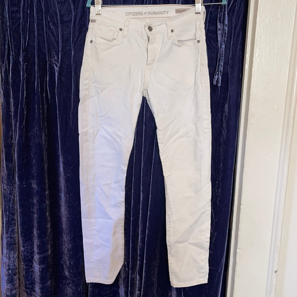 Citizens of humanity white med rise skinny 25